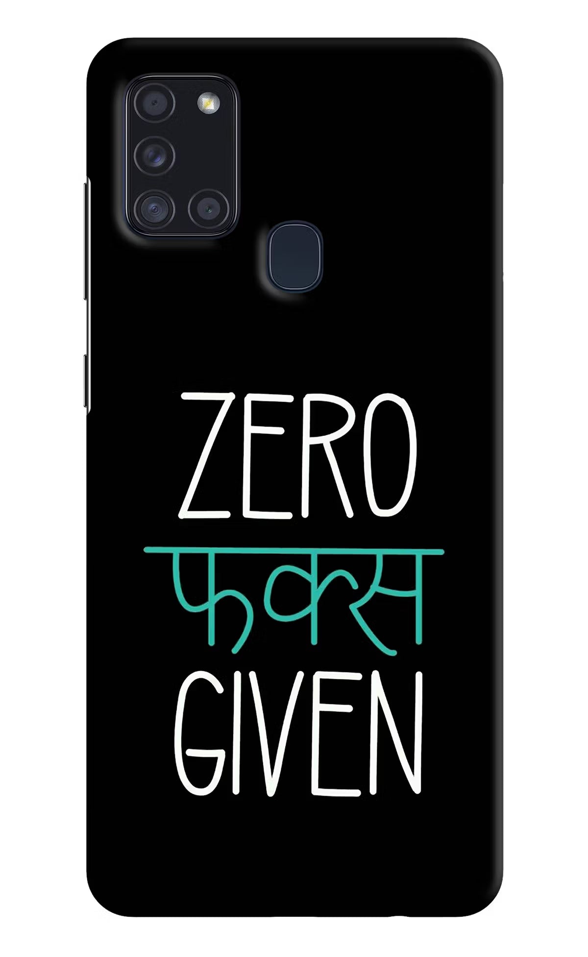 Zero Fucks Given Samsung A21s Hard Case Back Cover by Casekaro
