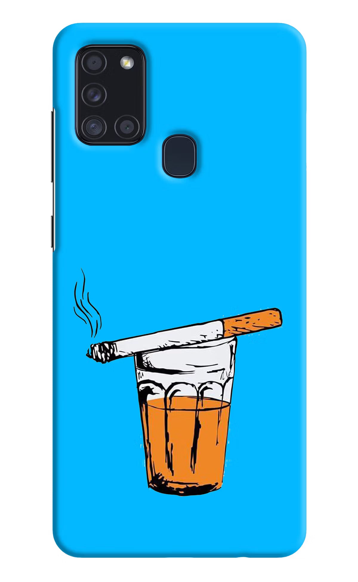 Chai Sutta Samsung A21s Hard Case Back Cover by Casekaro