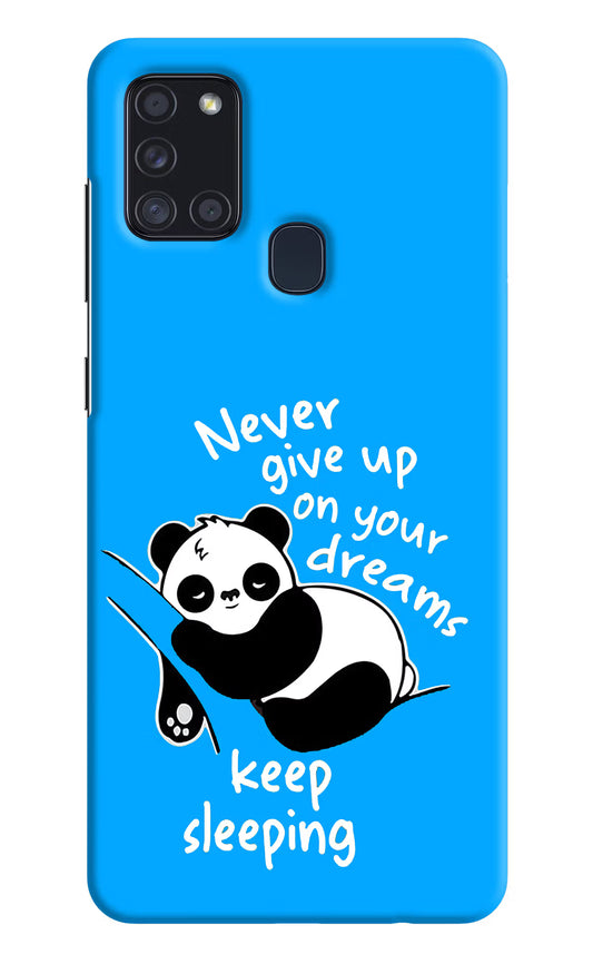 Keep Sleeping Samsung A21s Hard Case Back Cover by Casekaro