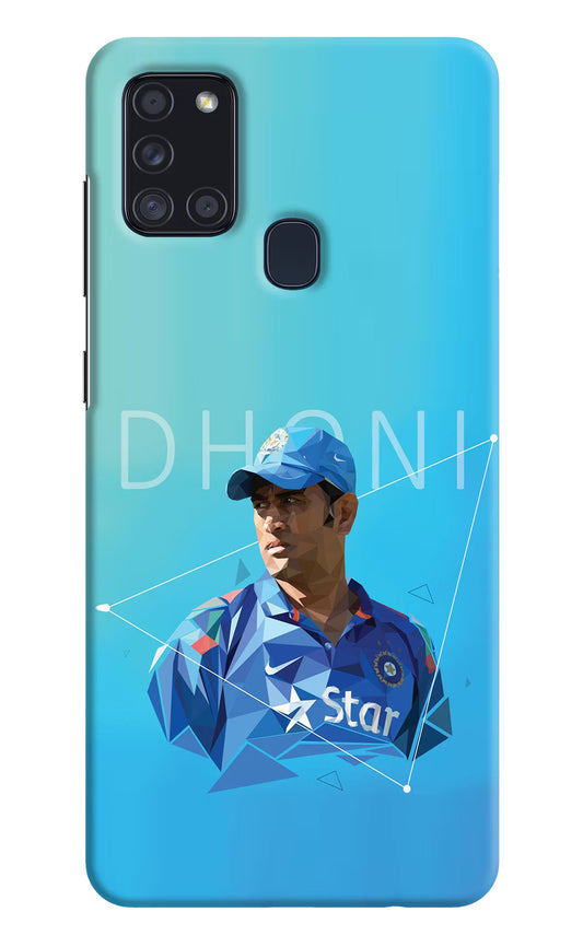 Dhoni Artwork Samsung A21s Hard Case Back Cover by Casekaro