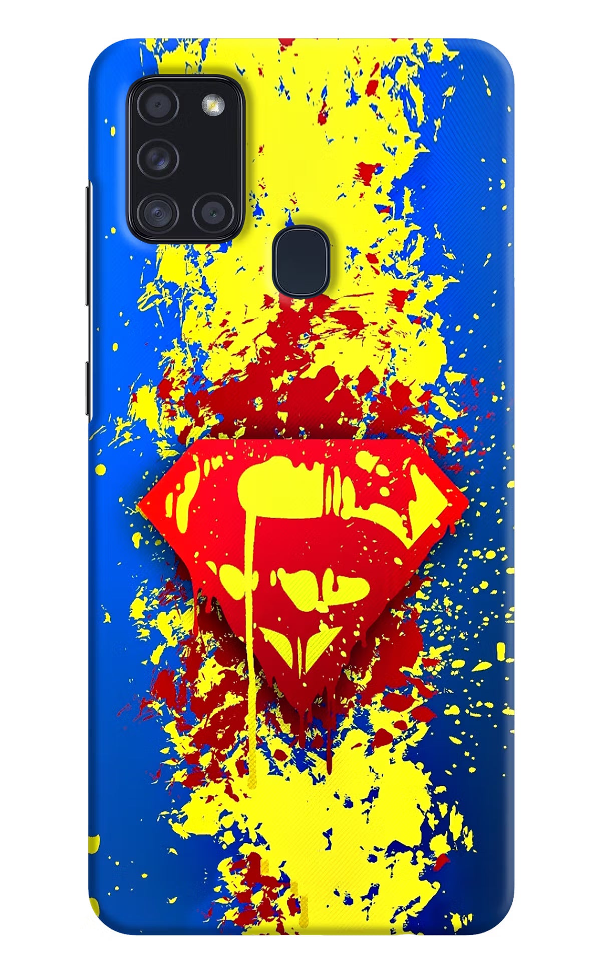 Superman logo Samsung A21s Hard Case Back Cover by Casekaro