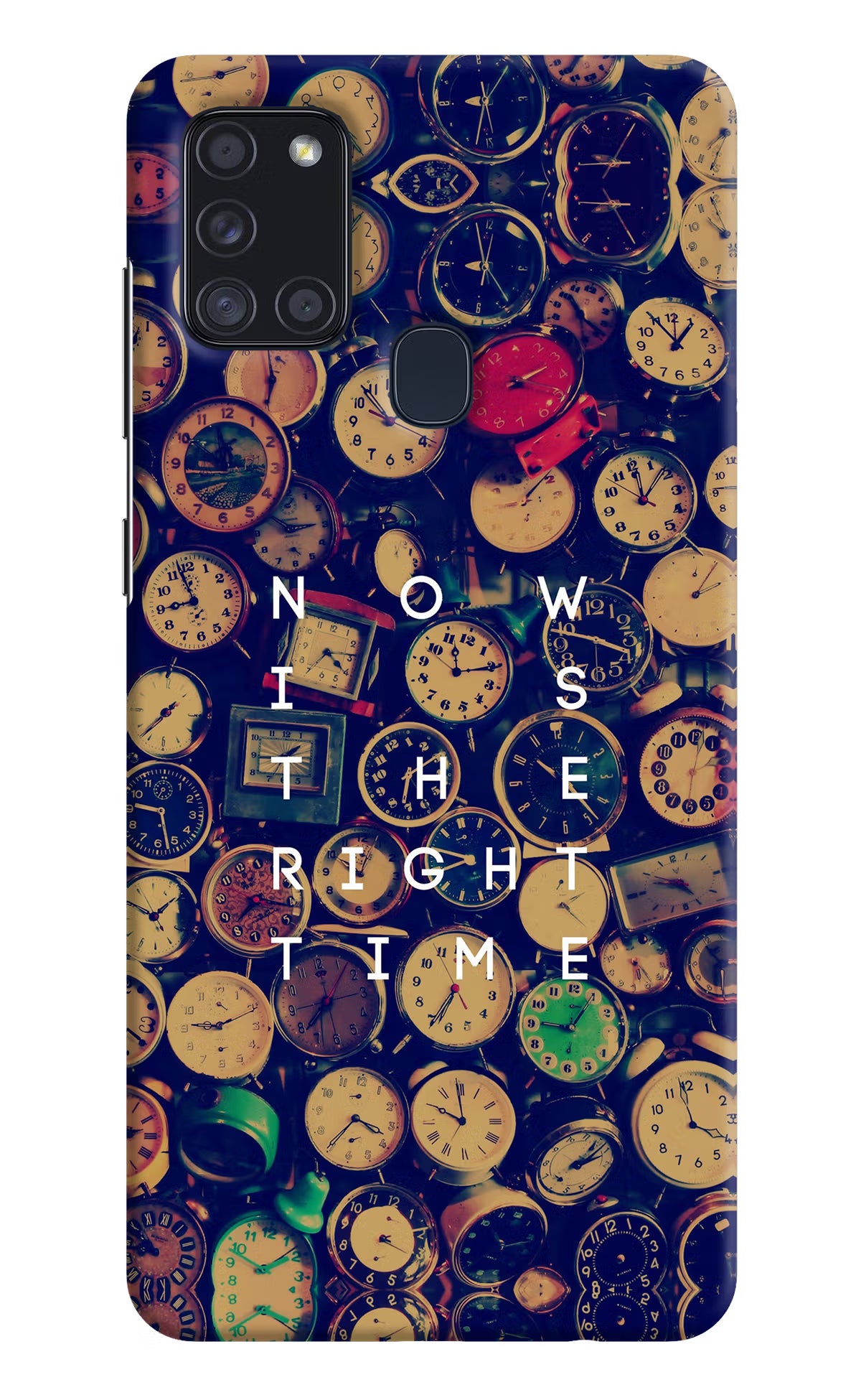 Now is the Right Time Quote Samsung A21s Hard Case Back Cover by Casekaro