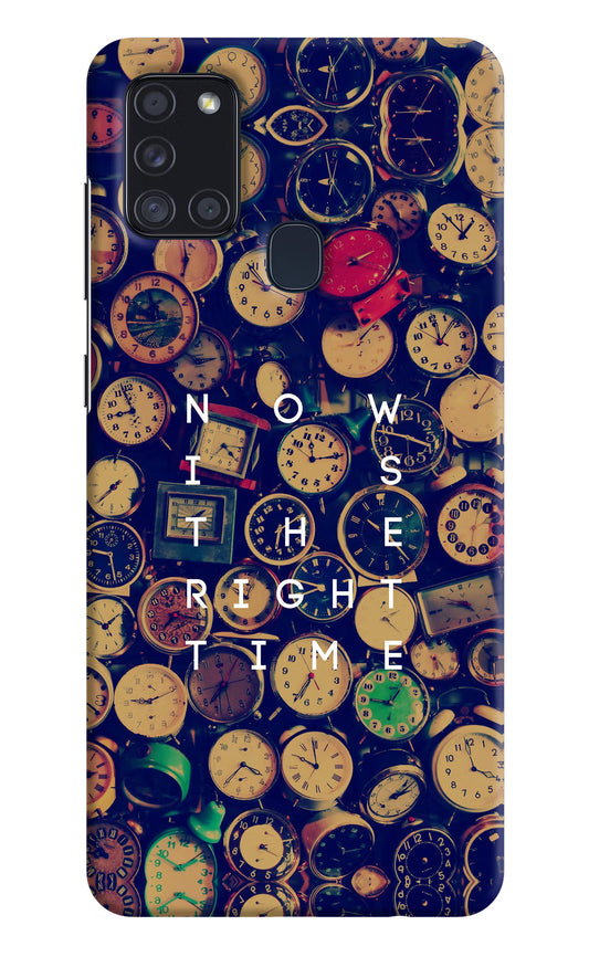 Now is the Right Time Quote Samsung A21s Hard Case Back Cover by Casekaro