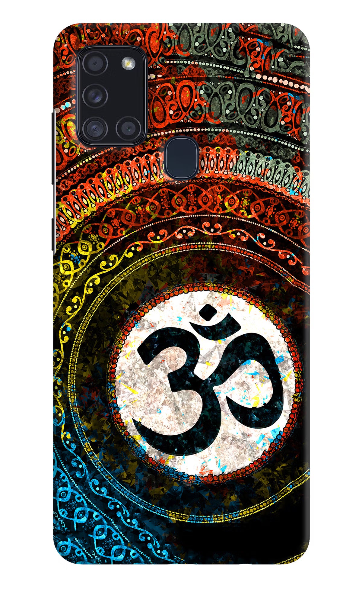 Om Cultural Samsung A21s Hard Case Back Cover by Casekaro