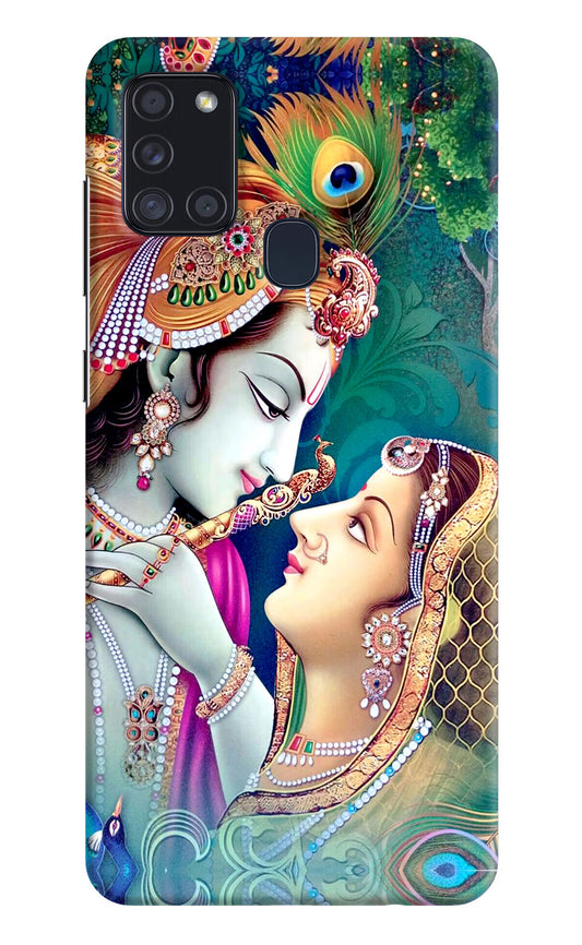 Lord Radha Krishna Samsung A21s Hard Case Back Cover by Casekaro