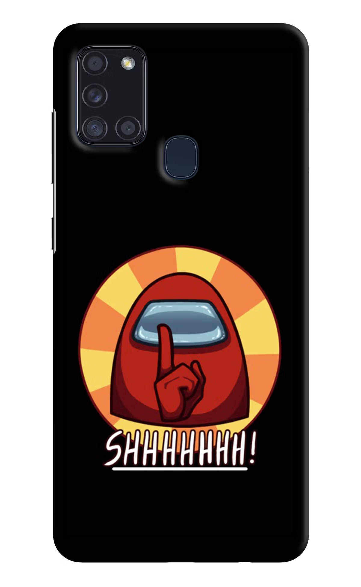 Among Us Shhh! Samsung A21s Hard Case Back Cover by Casekaro