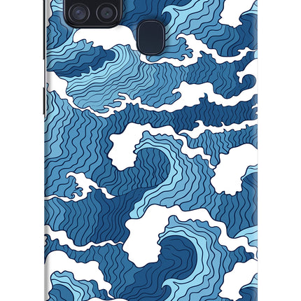 Blue Waves Samsung A21s Hard Case Back Cover by Casekaro