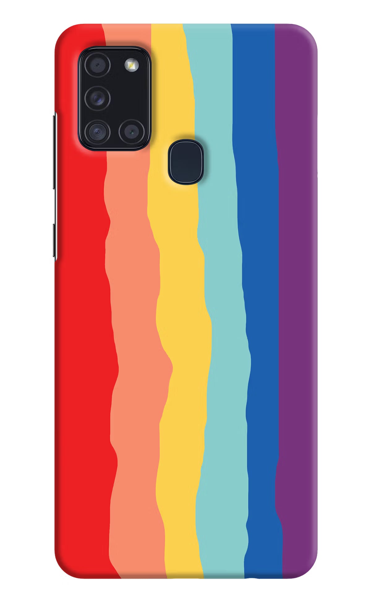 Rainbow Samsung A21s Hard Case Back Cover by Casekaro