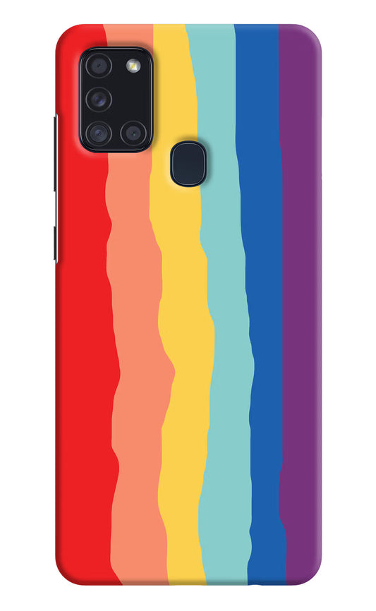 Rainbow Samsung A21s Hard Case Back Cover by Casekaro