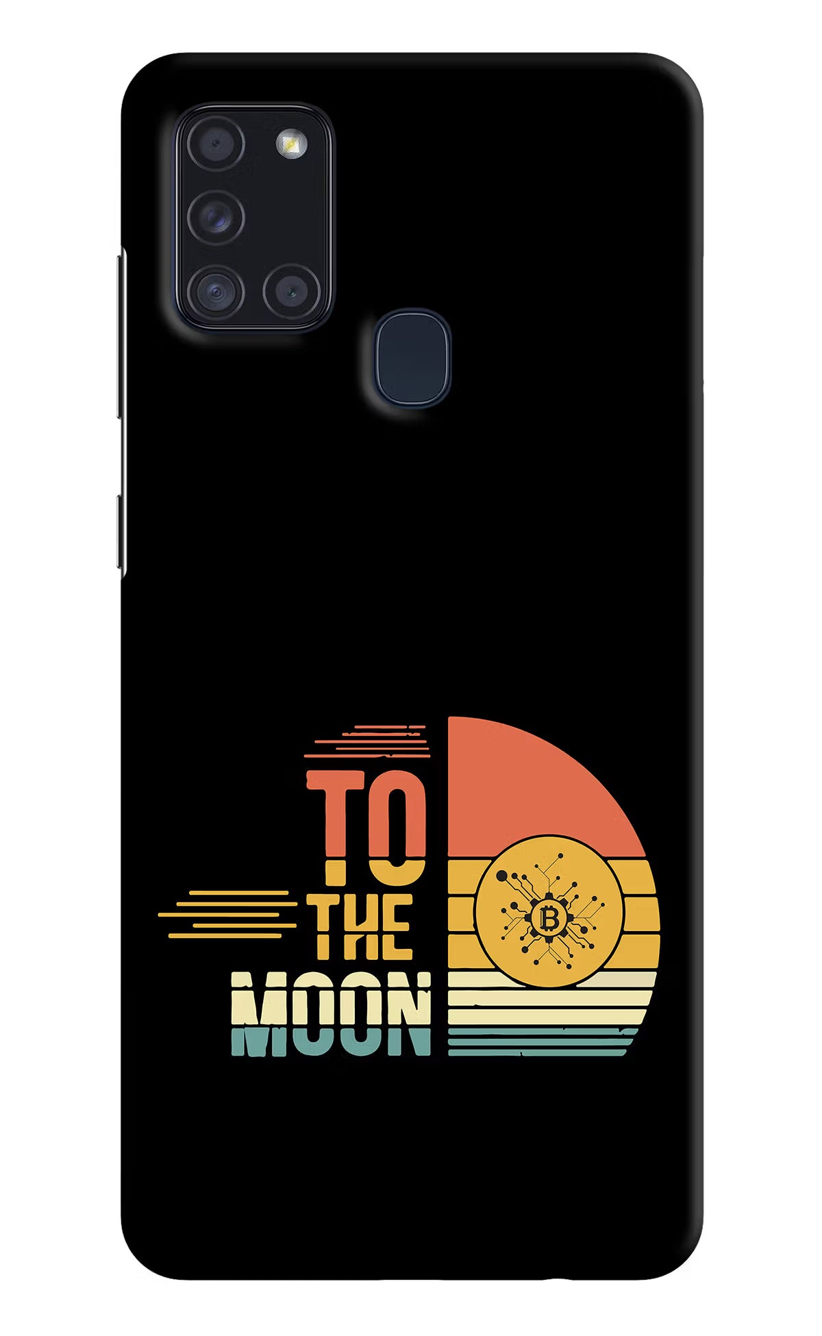 To the Moon Samsung A21s Hard Case Back Cover by Casekaro