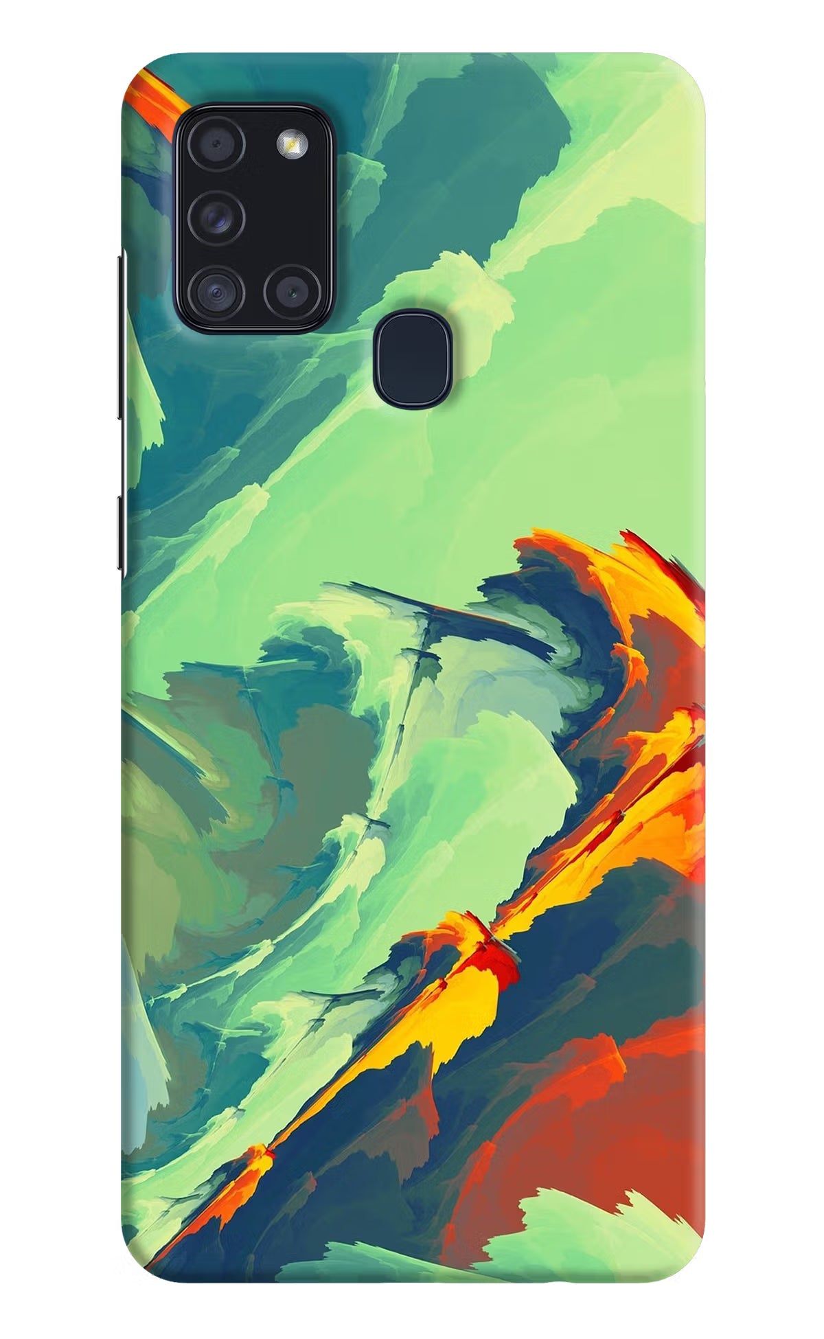 Paint Art Samsung A21s Hard Case Back Cover by Casekaro