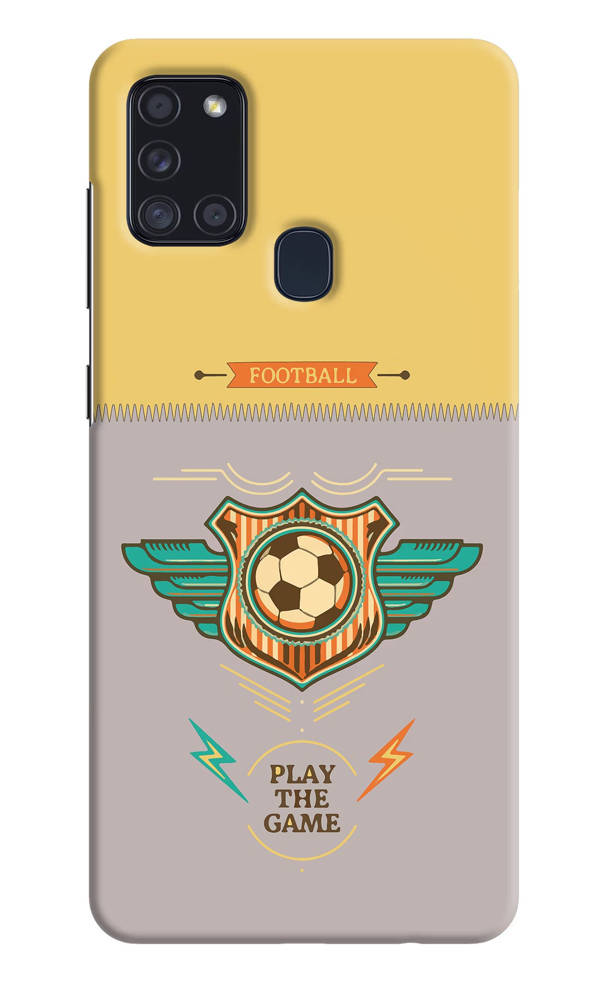 Football Samsung A21s Hard Case Back Cover by Casekaro