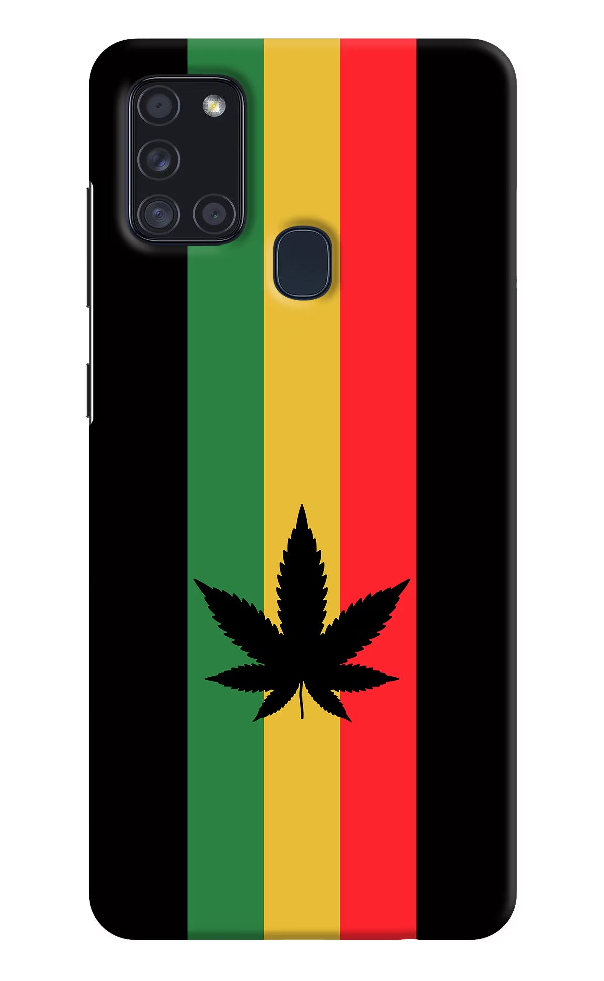 Weed Flag Samsung A21s Hard Case Back Cover by Casekaro