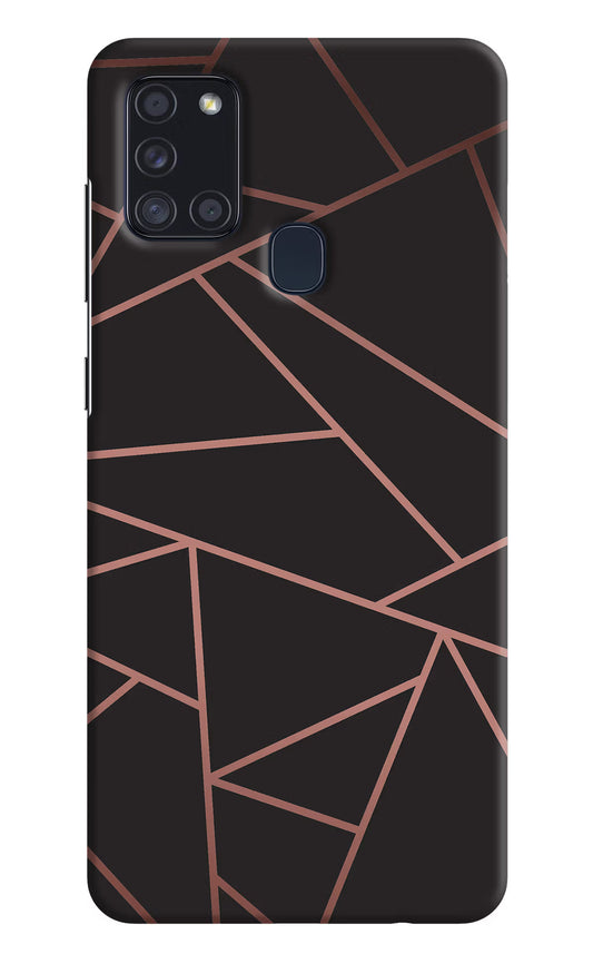 Geometric Pattern Samsung A21s Hard Case Back Cover by Casekaro