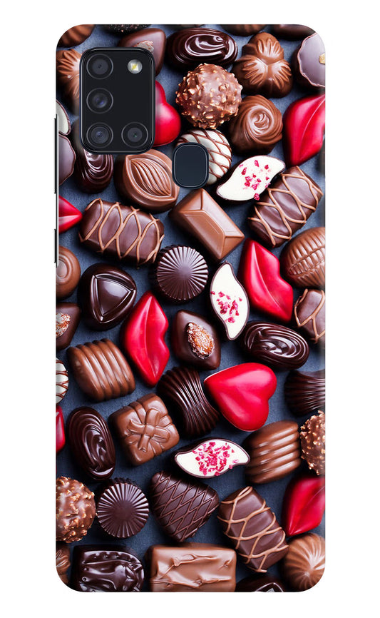 Chocolates Samsung A21s Hard Case Back Cover by Casekaro