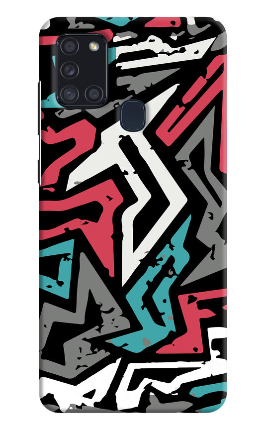Geometric Graffiti Samsung A21s Hard Case Back Cover by Casekaro