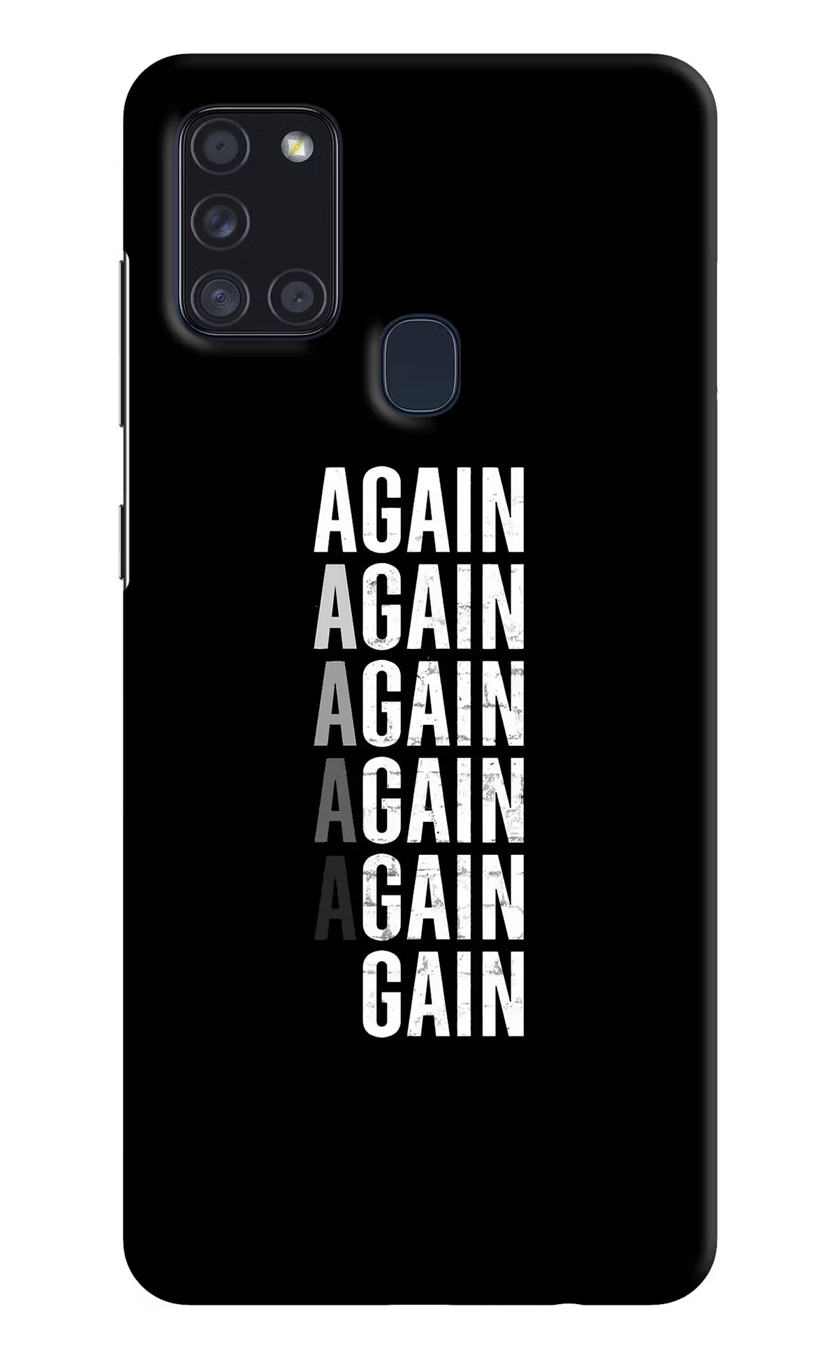 Again Again Gain Samsung A21s Hard Case Back Cover by Casekaro
