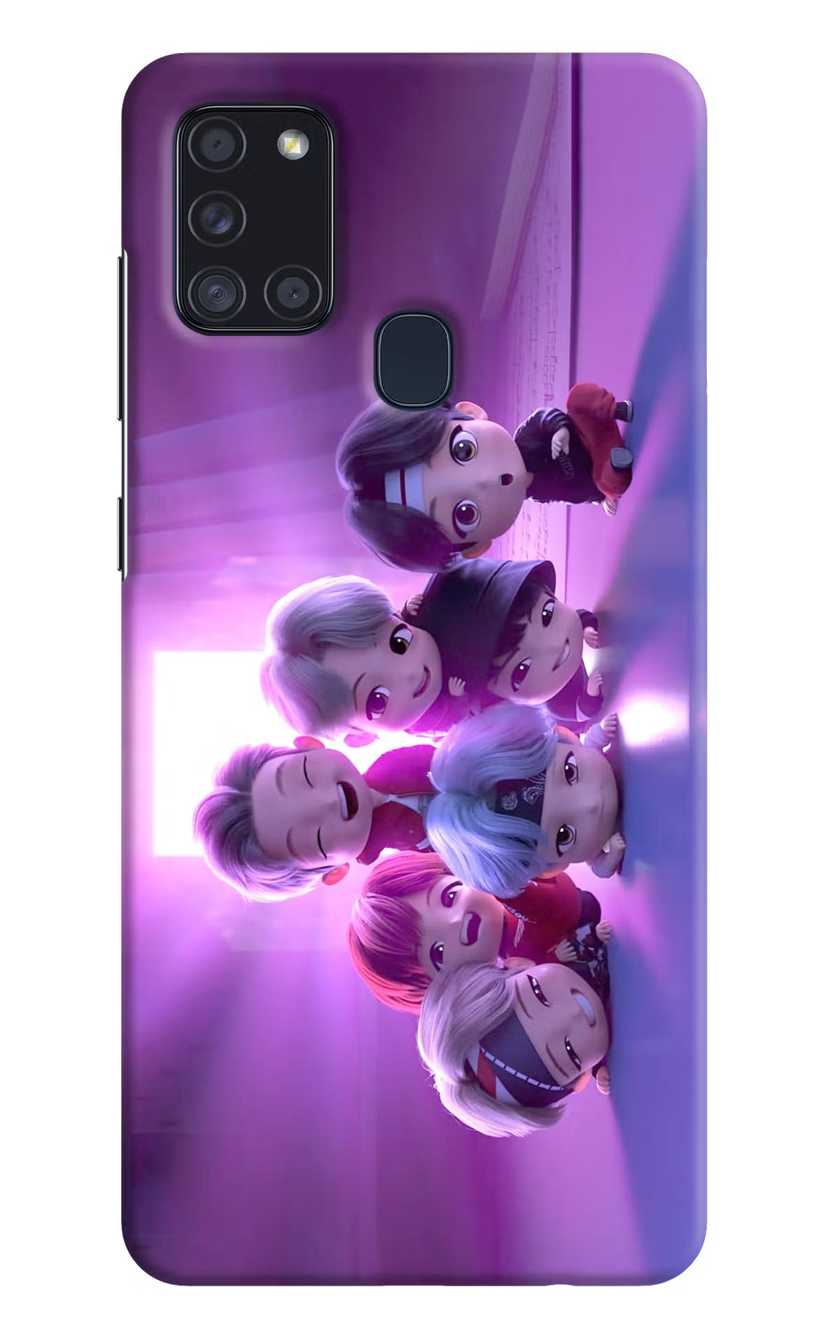 BTS Chibi Samsung A21s Hard Case Back Cover by Casekaro