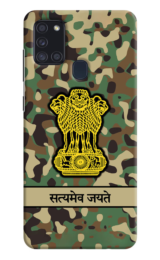Satyamev Jayate Army Samsung A21s Hard Case Back Cover by Casekaro