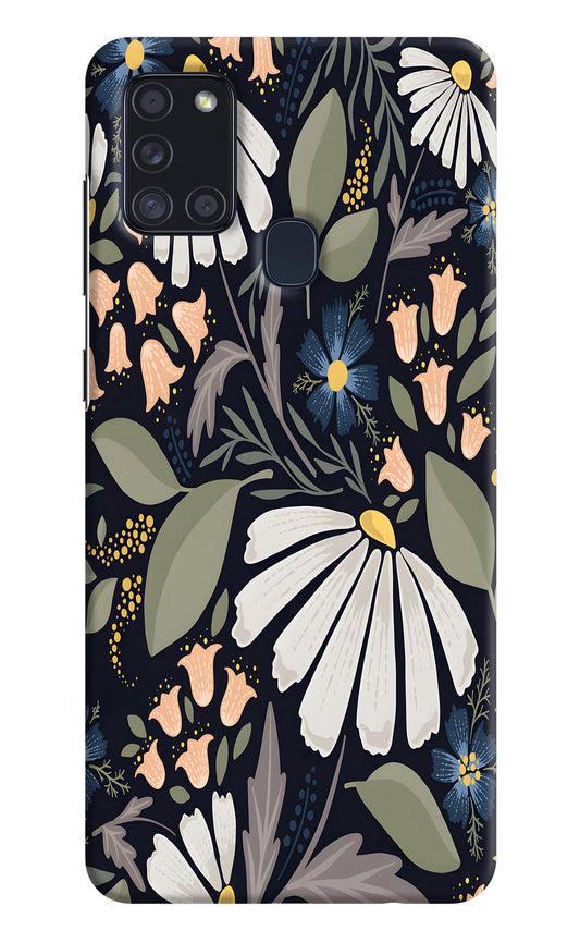 Flowers Art Samsung A21s Hard Case Back Cover by Casekaro