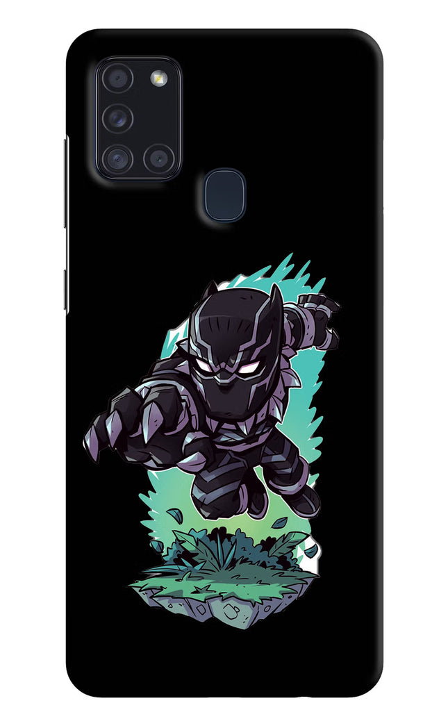 Black Panther Samsung A21s Hard Case Back Cover by Casekaro