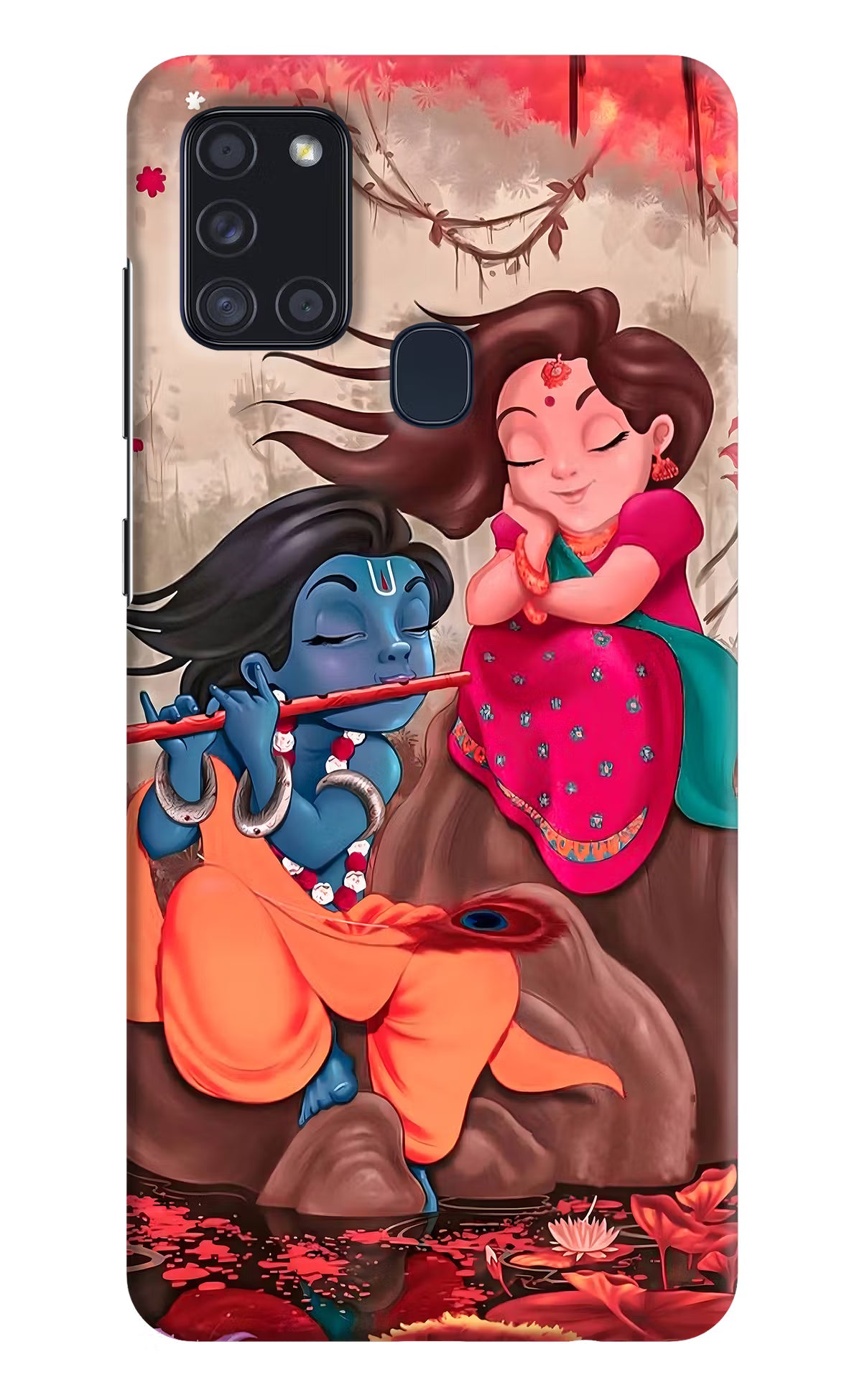 Radhe Krishna Samsung A21s Hard Case Back Cover by Casekaro
