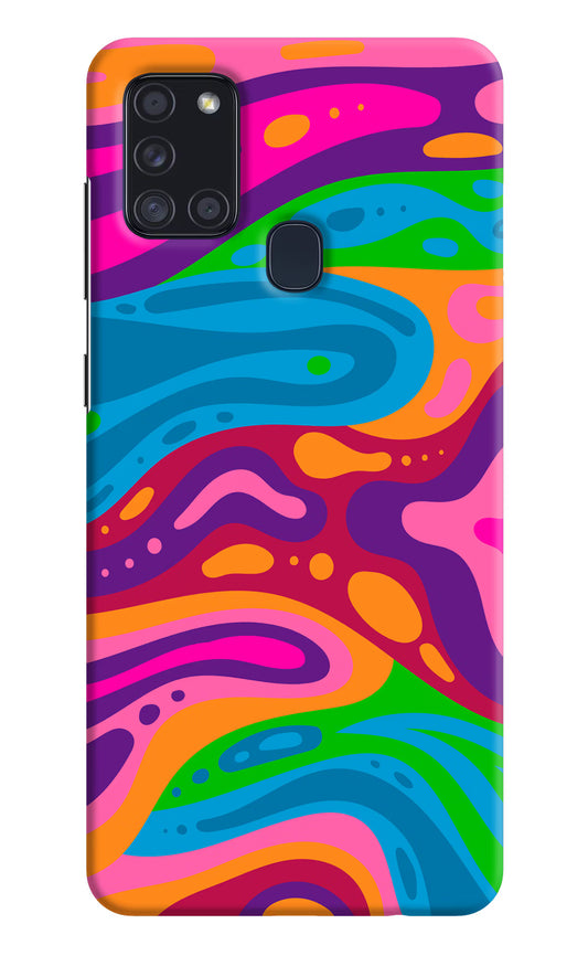 Trippy Pattern Samsung A21s Hard Case Back Cover by Casekaro