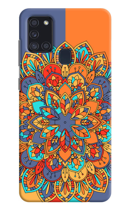 Color Mandala Samsung A21s Hard Case Back Cover by Casekaro