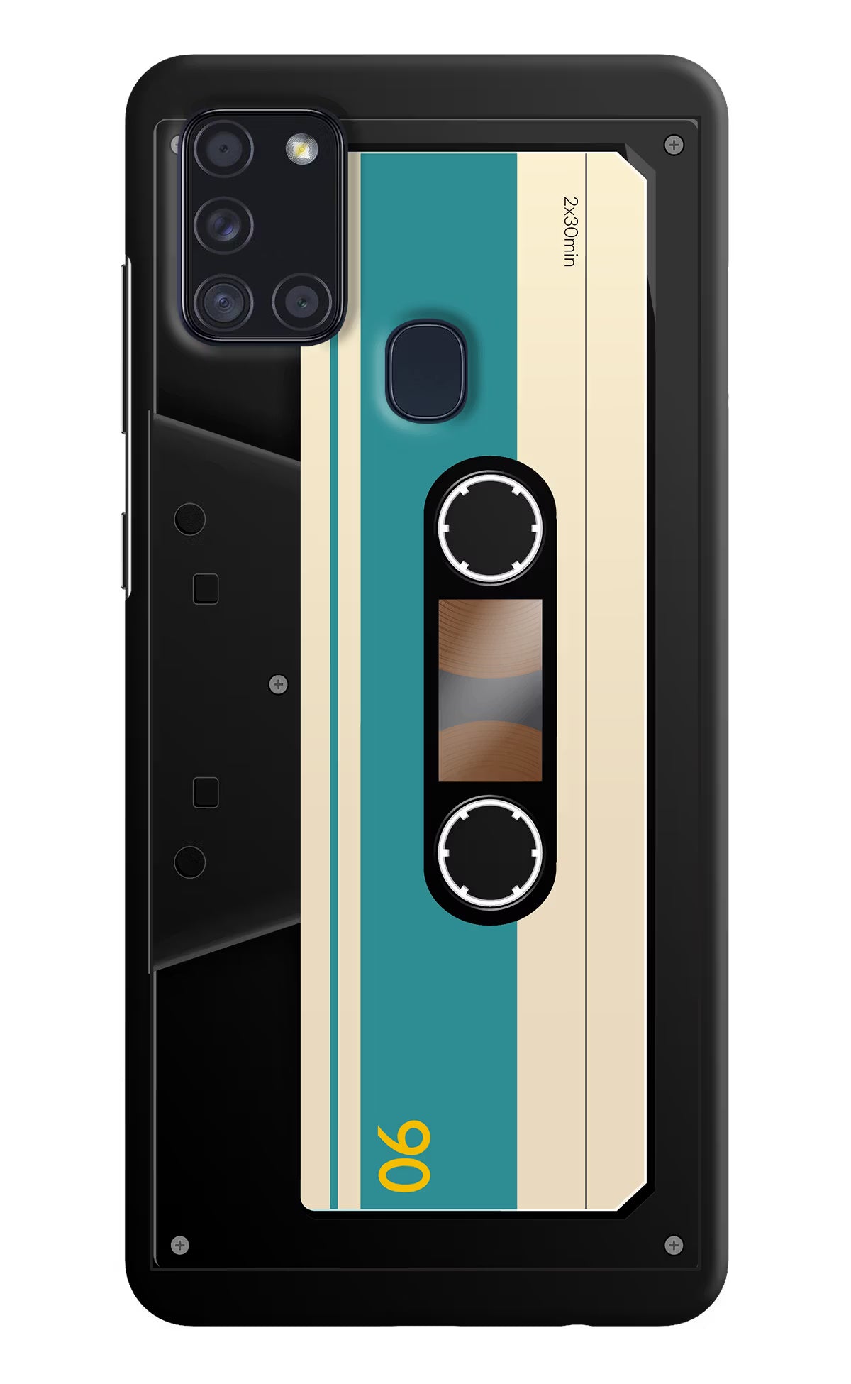 Cassette Samsung A21s Hard Case Back Cover by Casekaro