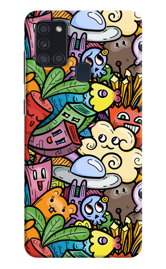 Veggie Doodle Samsung A21s Hard Case Back Cover by Casekaro