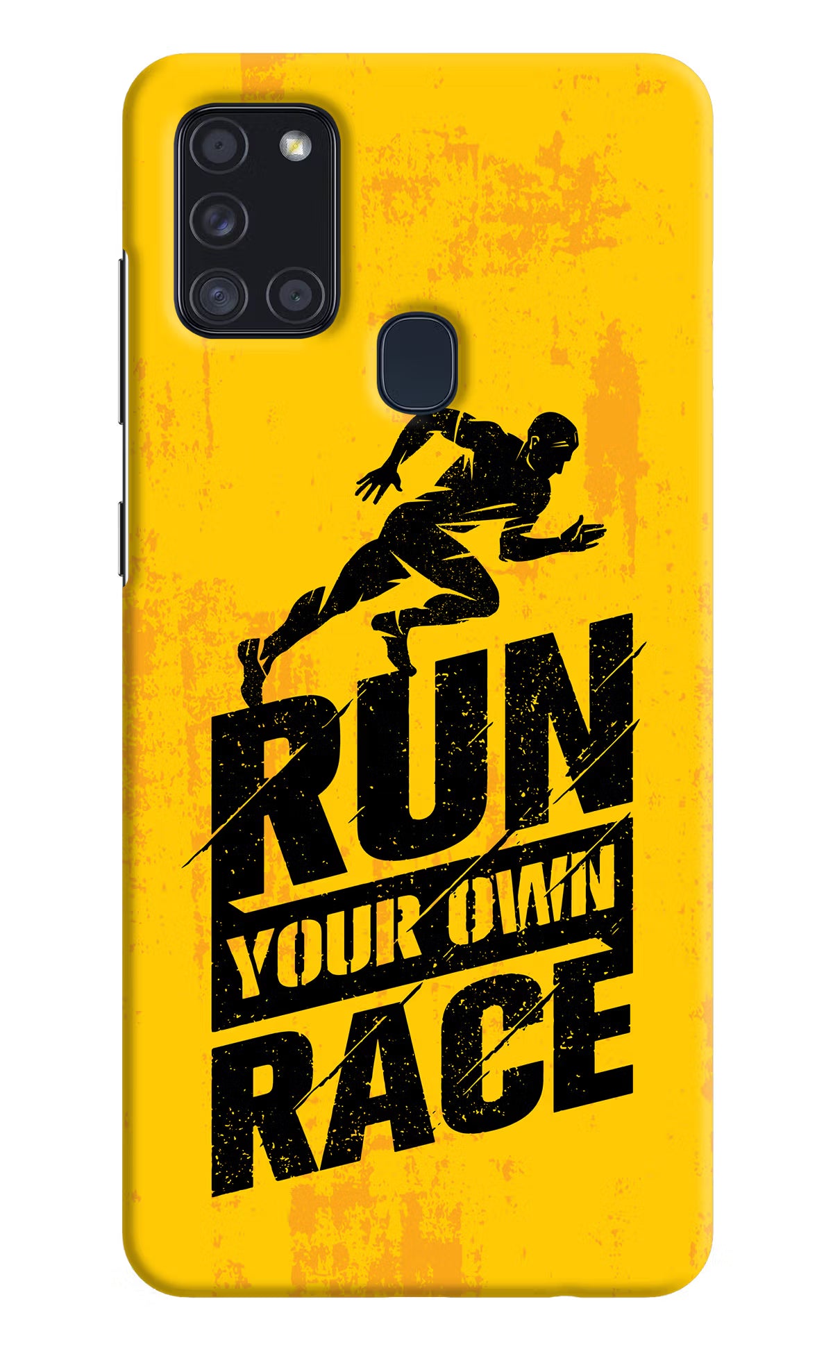 Run Your Own Race Samsung A21s Hard Case Back Cover by Casekaro