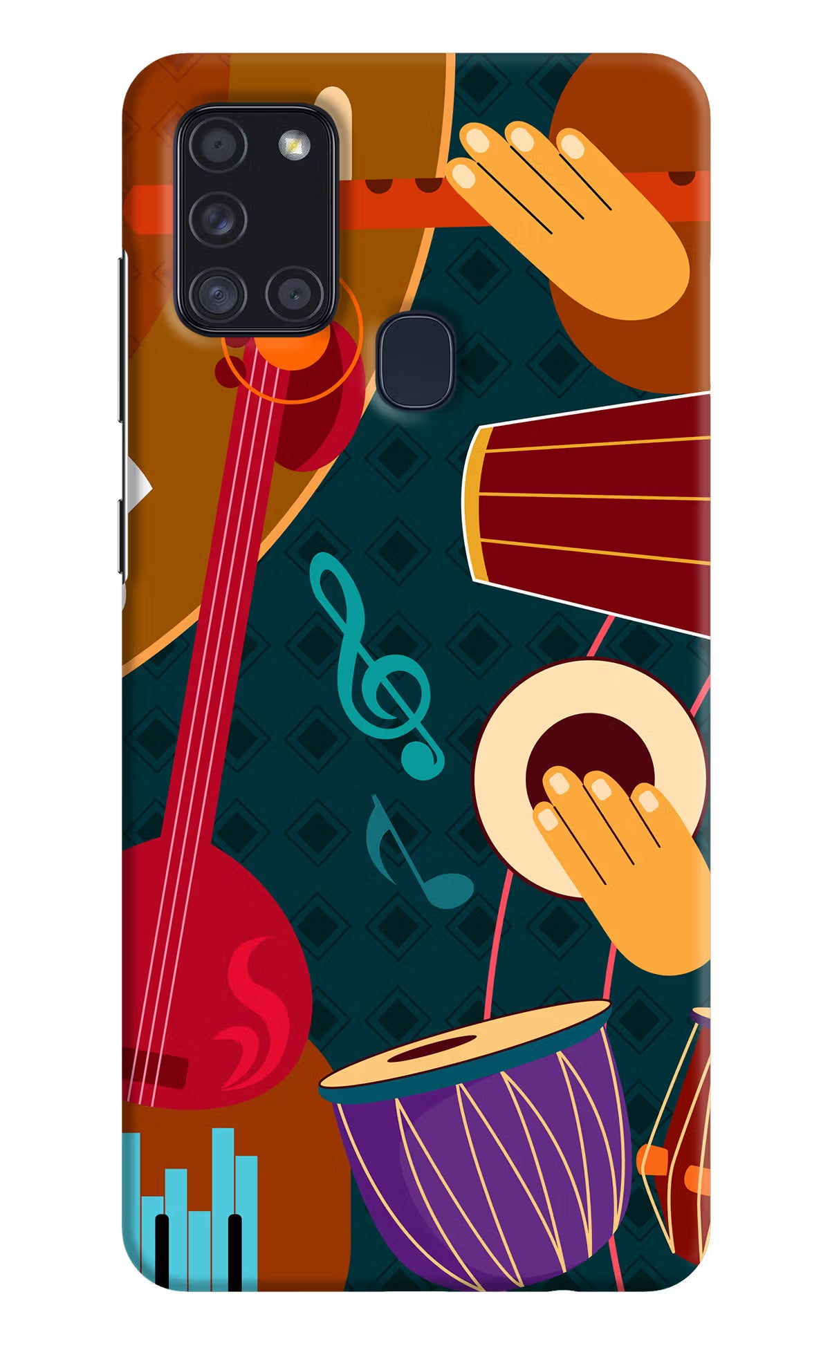 Music Instrument Samsung A21s Hard Case Back Cover by Casekaro