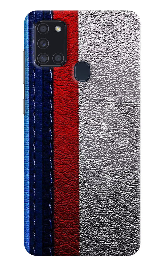 BMW Stripes Samsung A21s Hard Case Back Cover by Casekaro