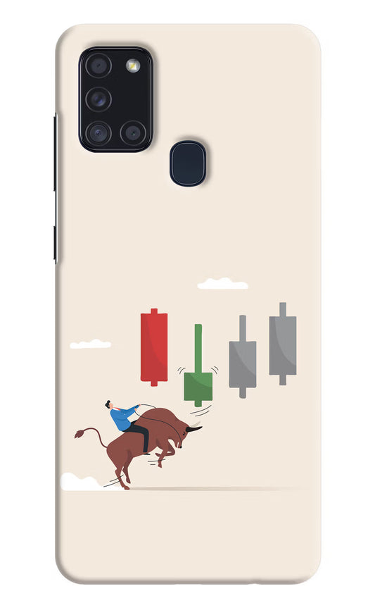 Bull Trading Momentum Samsung A21s Hard Case Back Cover by Casekaro