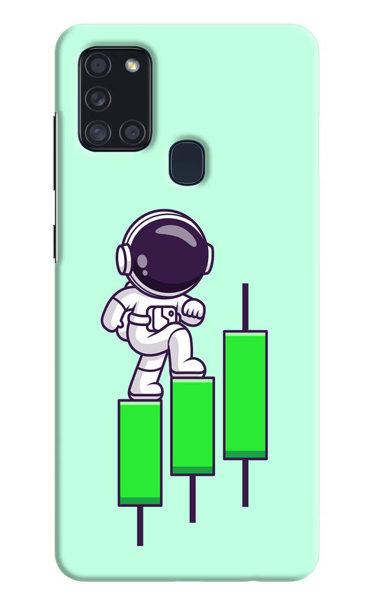 Astronaut Trader Samsung A21s Hard Case Back Cover by Casekaro