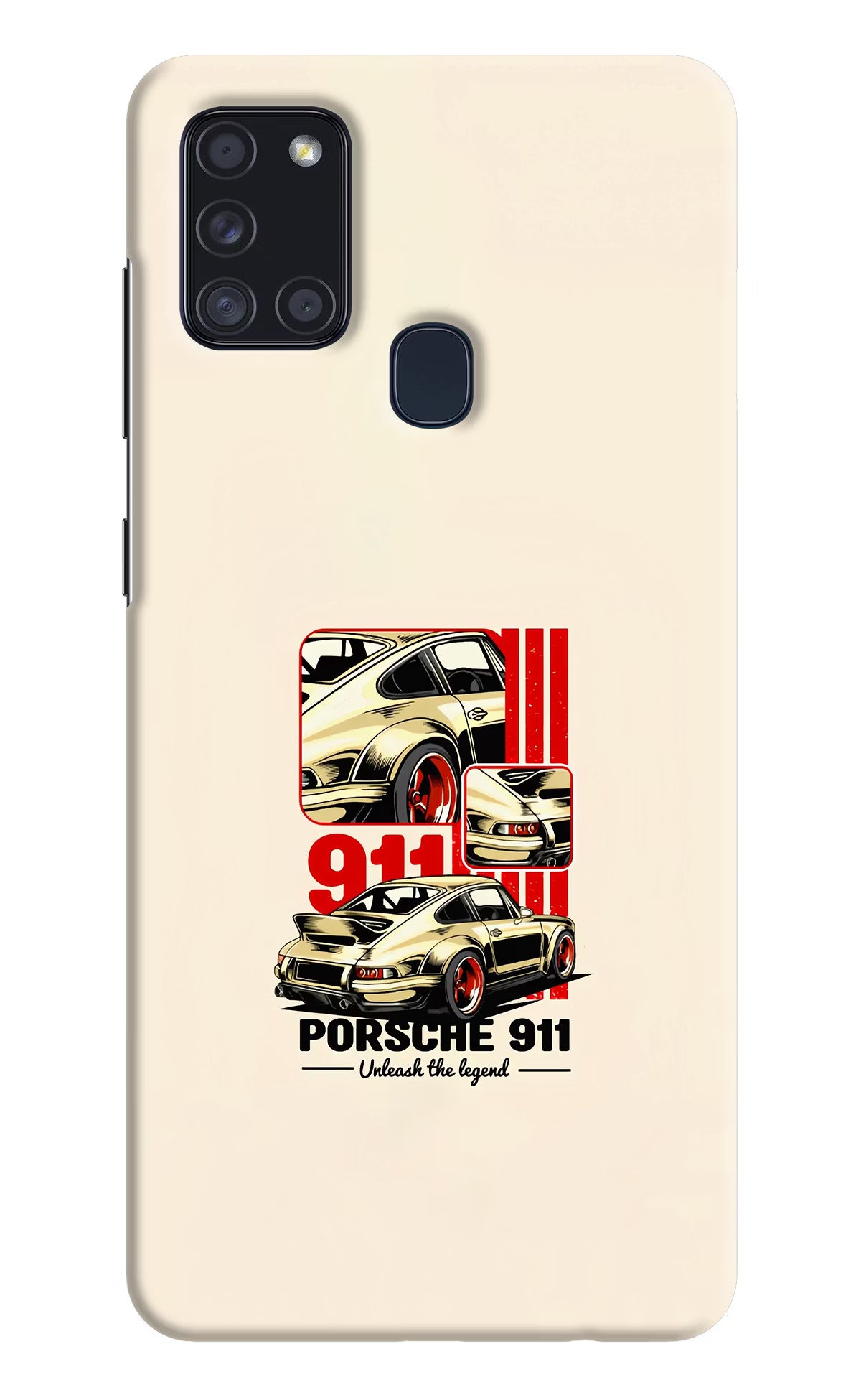 Classic Porsche 911 Samsung A21s Hard Case Back Cover by Casekaro