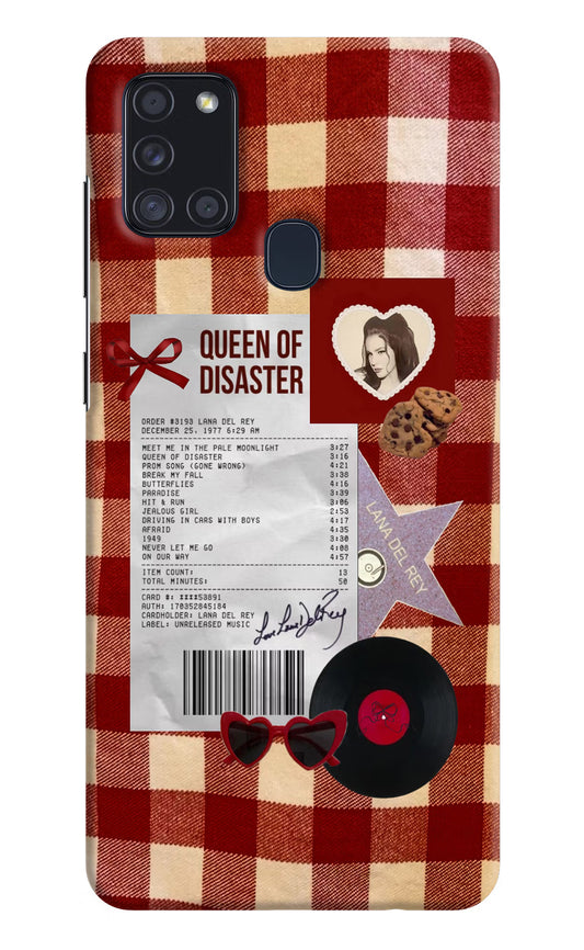 Queen of Disaster Samsung A21s Hard Case Back Cover by Casekaro