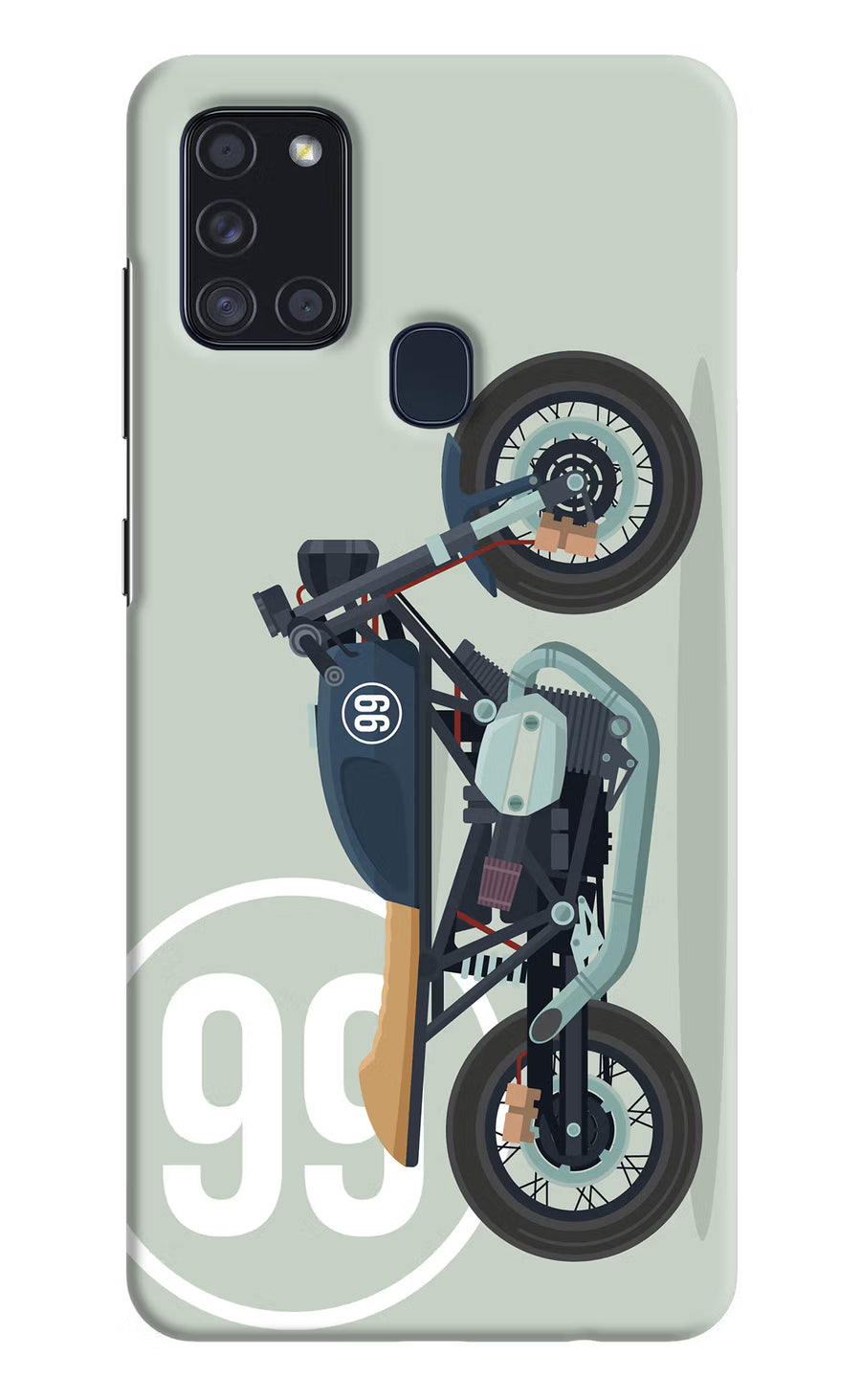 Classic Cafe Racer 99 Samsung A21s Back Cover, Hard case