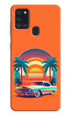 Palm Drive 80s Samsung A21s Hard Case Back Cover by Casekaro