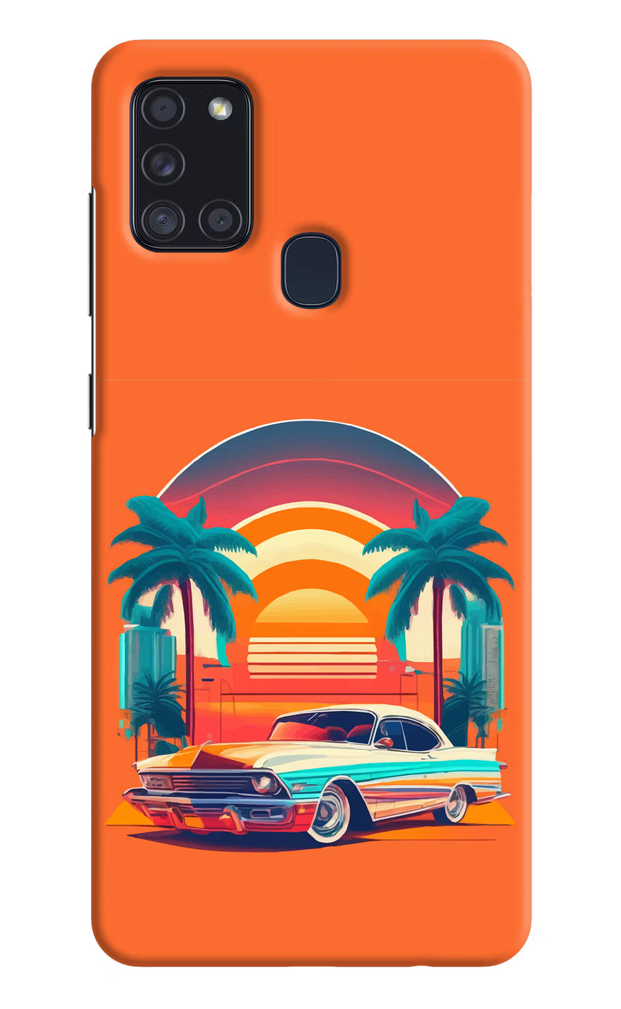 Palm Drive 80s Samsung A21s Back Cover, Hard case