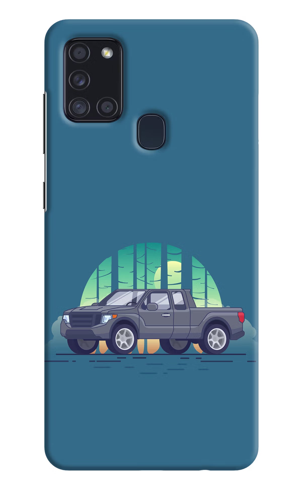 Retro Garage Vibe Samsung A21s Hard Case Back Cover by Casekaro