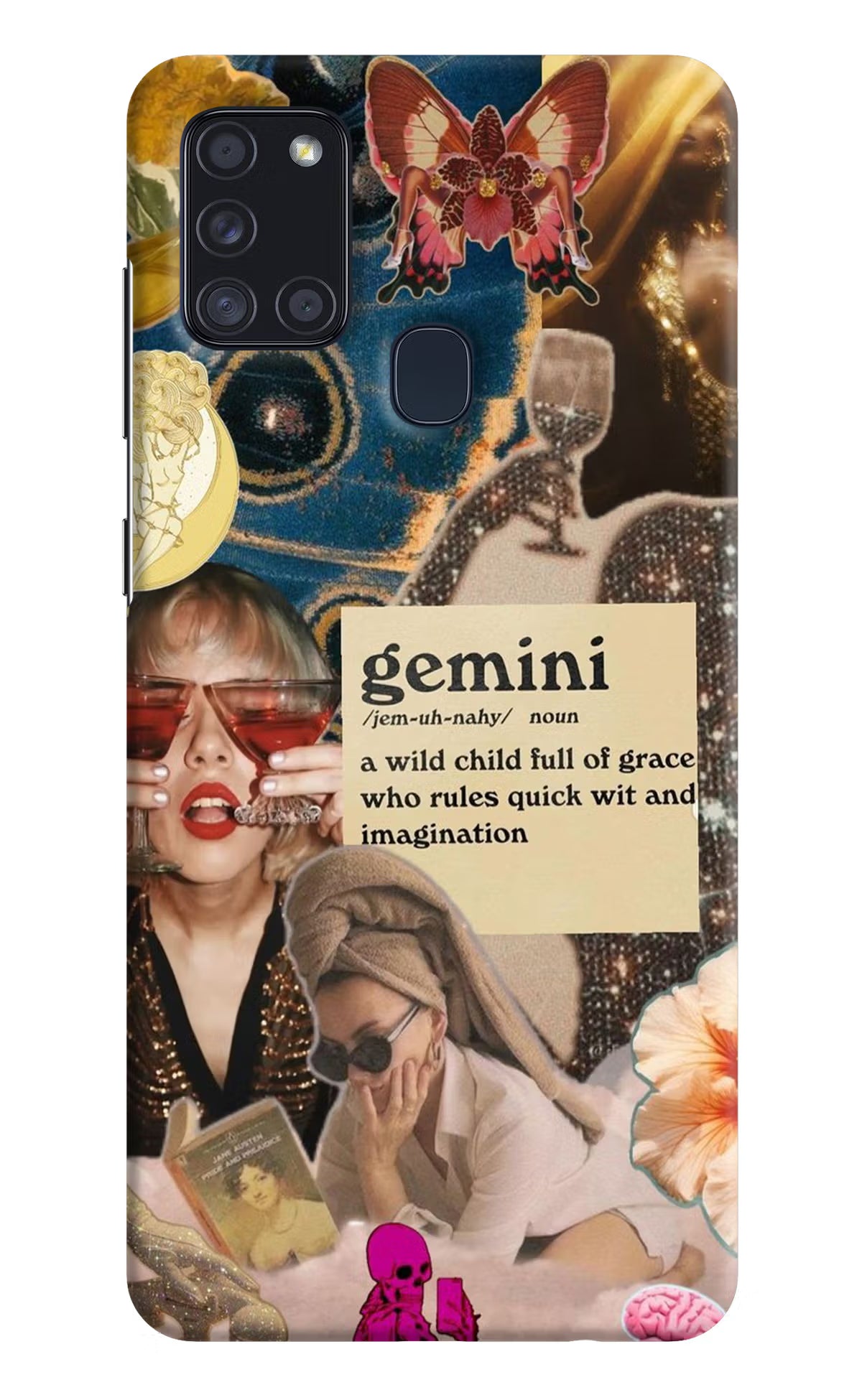 Gemini Zodiac Samsung A21s Hard Case Back Cover by Casekaro