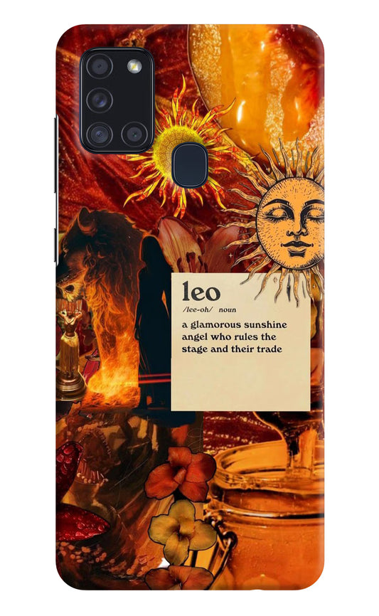 Leo Zodiac Samsung A21s Hard Case Back Cover by Casekaro