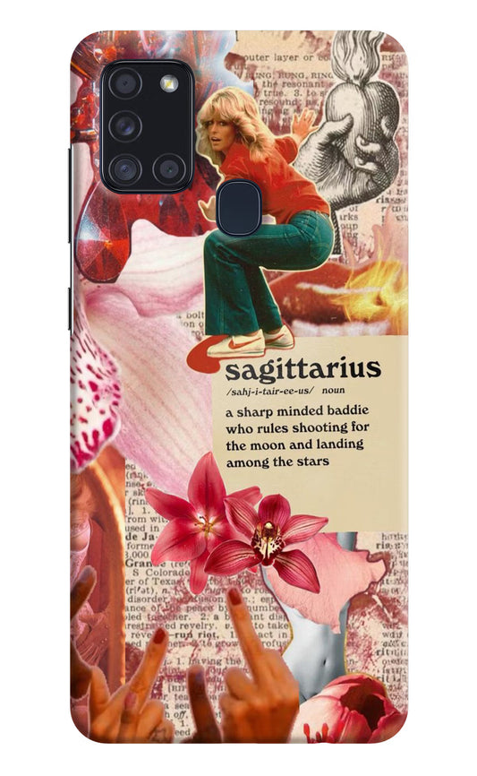 Sagittarius Zodiac Samsung A21s Hard Case Back Cover by Casekaro