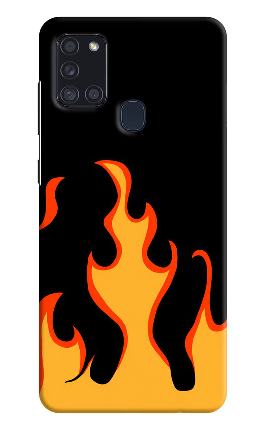 Fired Up – Black Samsung A21s Hard Case Back Cover by Casekaro