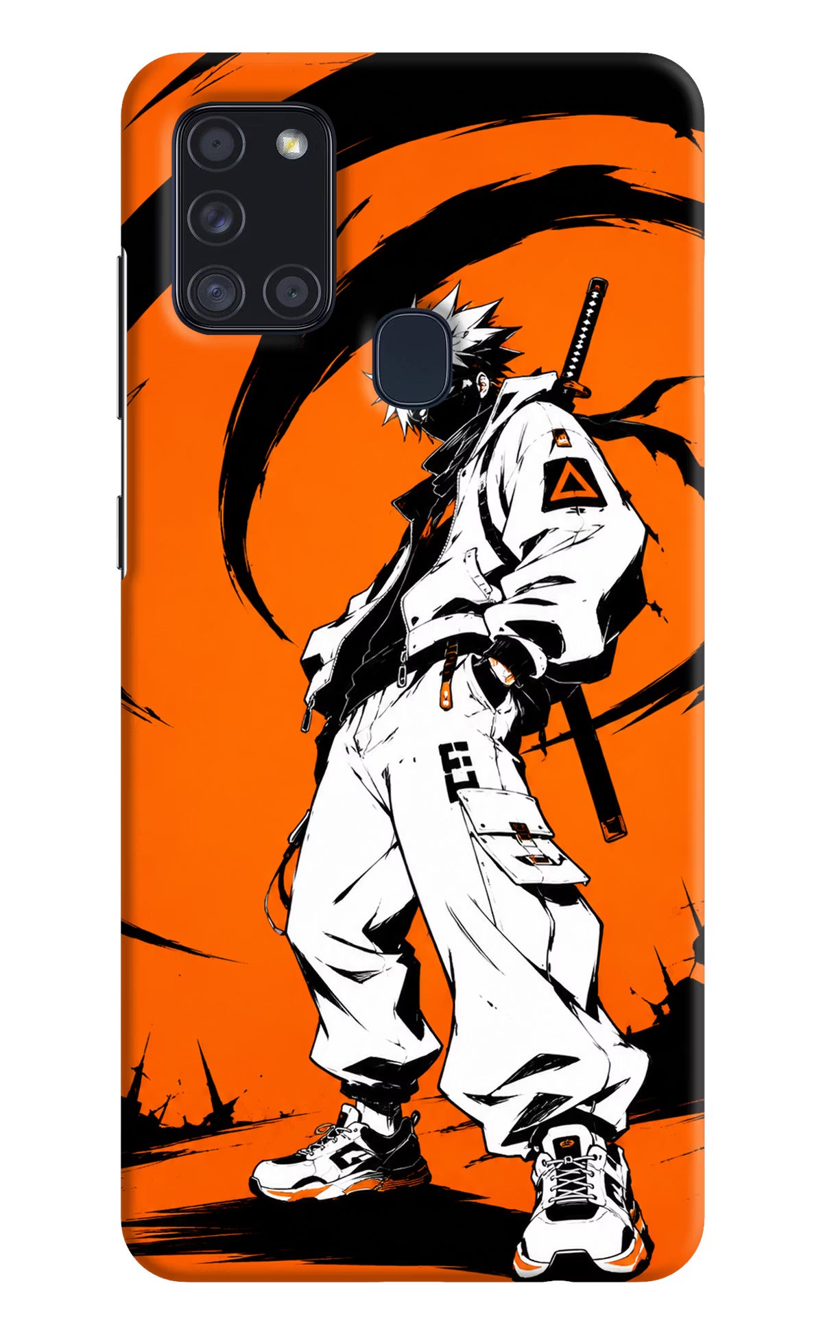 Street Samurai  Samsung A21s Hard Case Back Cover by Casekaro