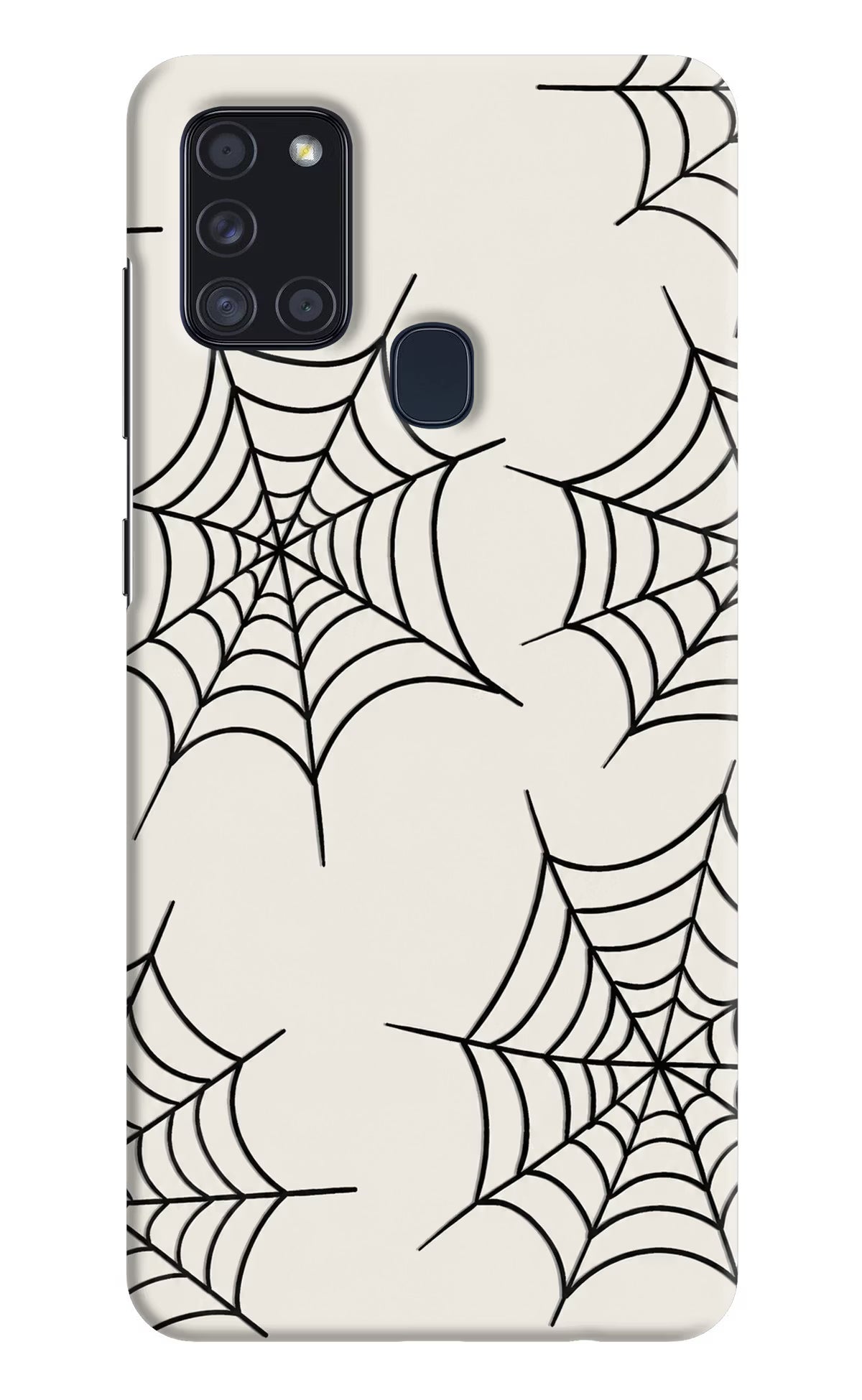 Spider Web Samsung A21s Hard Case Back Cover by Casekaro