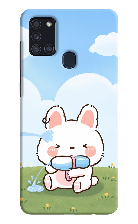 Bunny Treat Samsung A21s Hard Case Back Cover by Casekaro