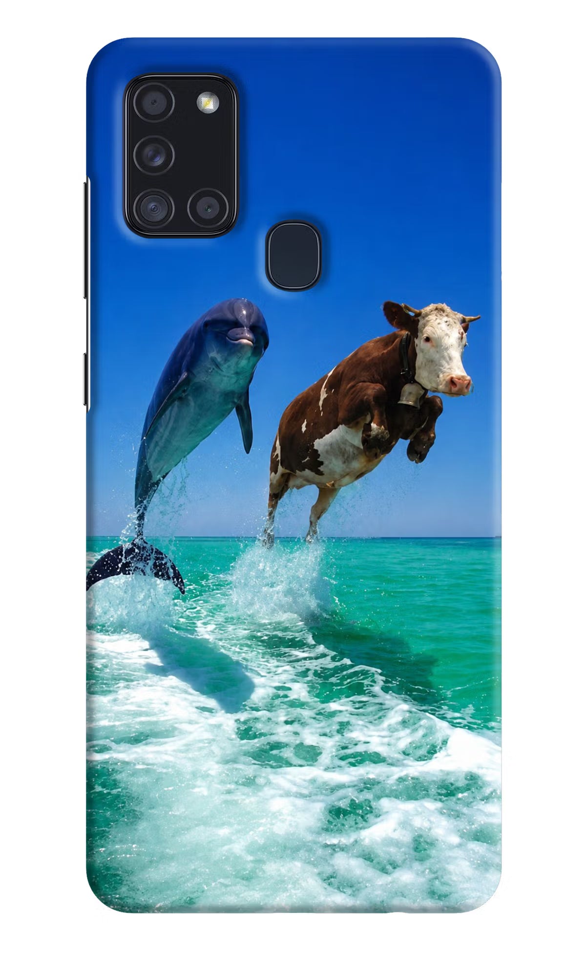 Dolphin vs Cow Samsung A21s Back Cover