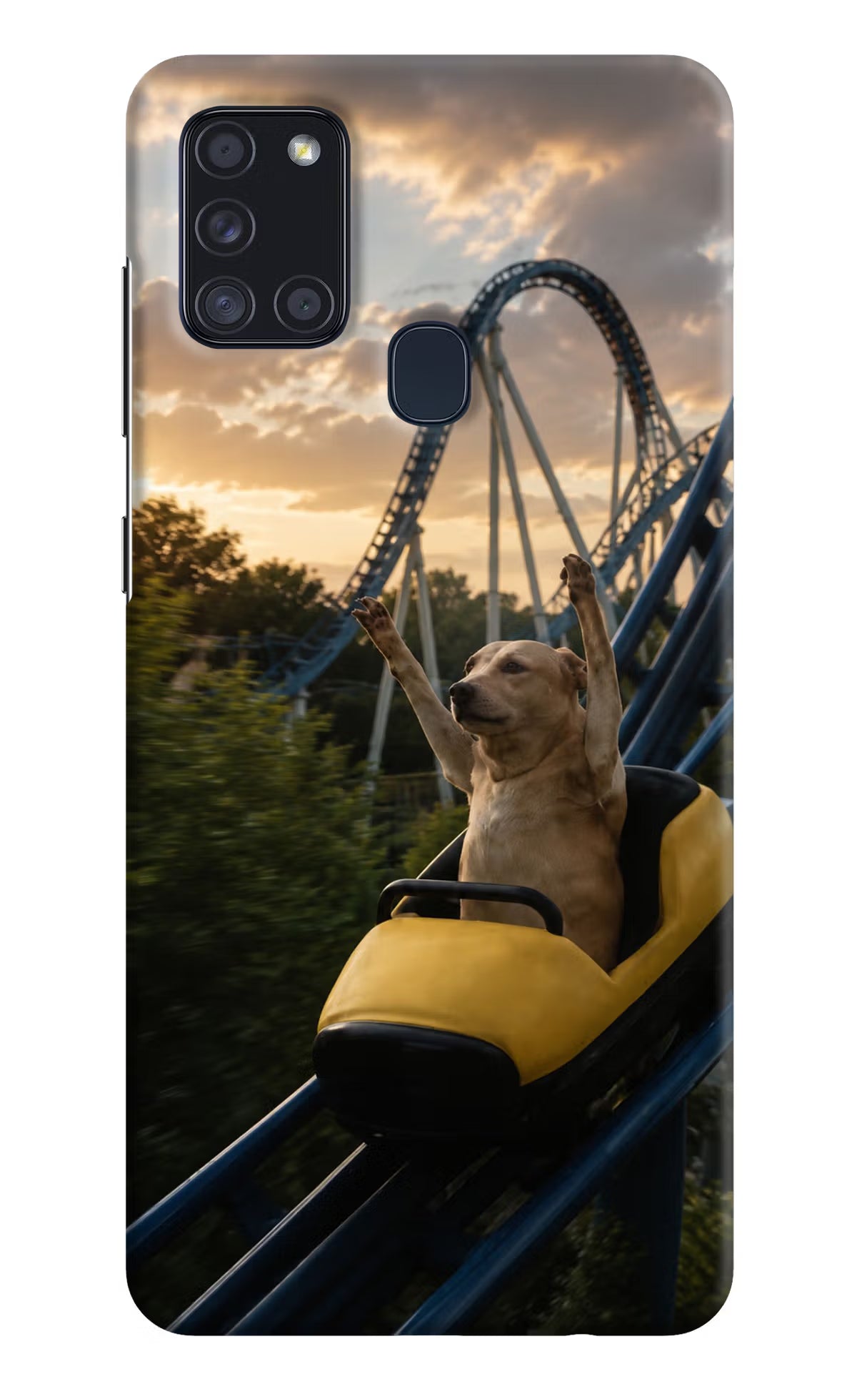 Rollercoaster Dog Samsung A21s Back Cover